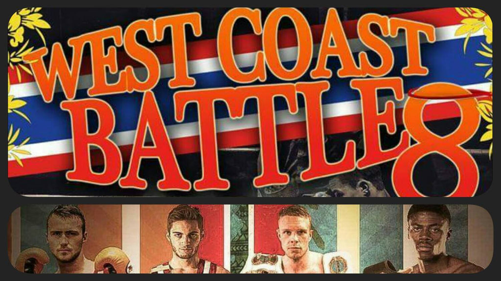 Matchkortet Inför West Coast Battle 8 med bl.a 3 Titlar som står på Spel